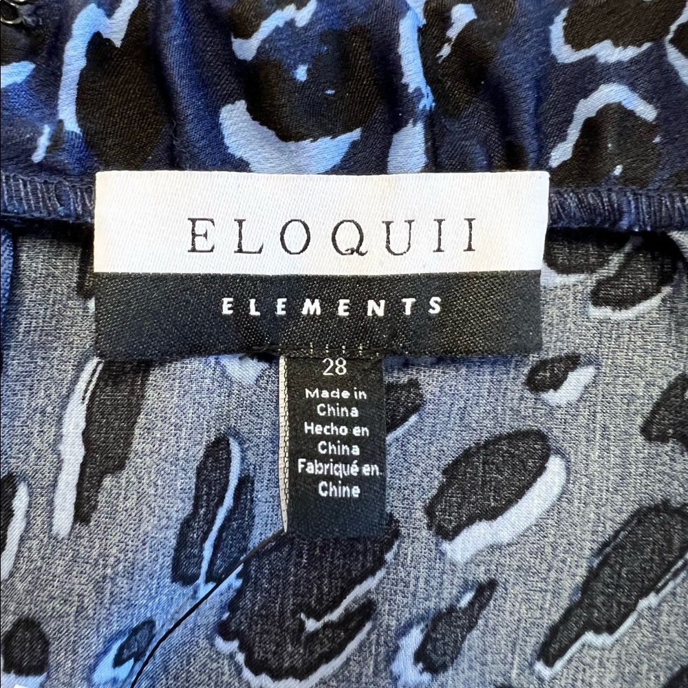 Eloquii Blue Animal Print Asymmetrical Faux Wrap Skirt Size 28 NWT - Picture 9 of 12